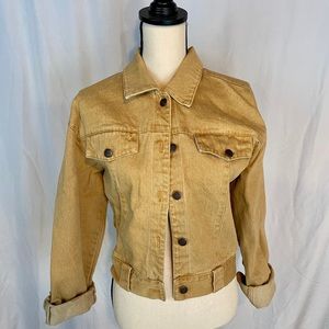 SOLD - 80s western tan jean jacket